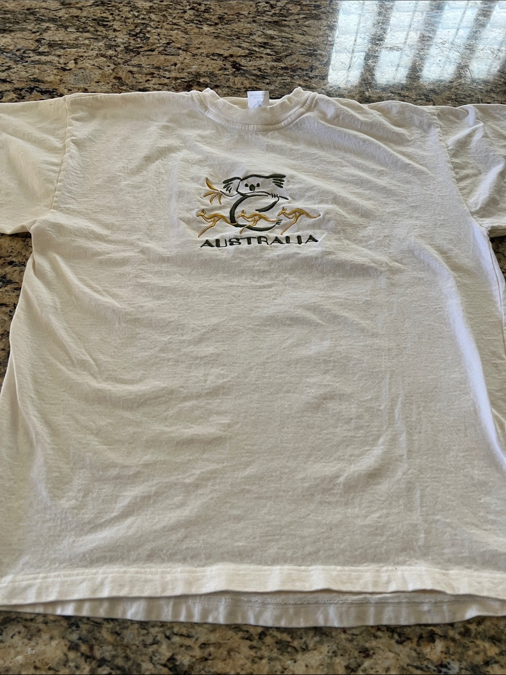 Off White Australian flag Embroidered Graphic T-Shirt